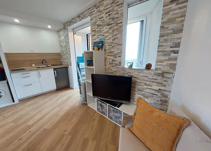 Studio Avec Loggia Vue Mer Et Acces Plage, Wifi Tv